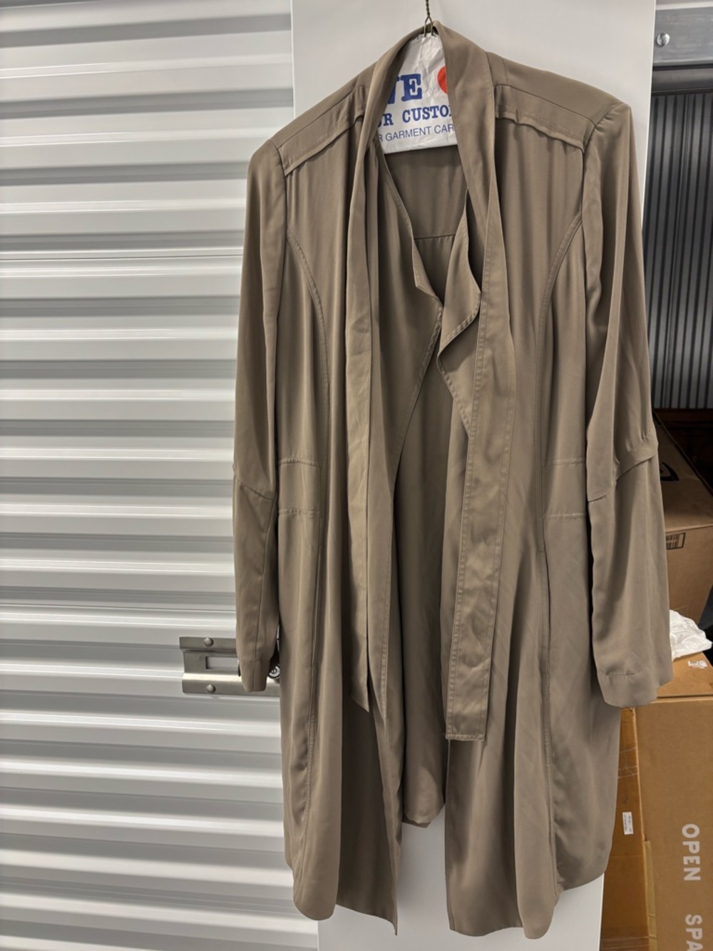 Babaton Taupe Open-Front Jacket